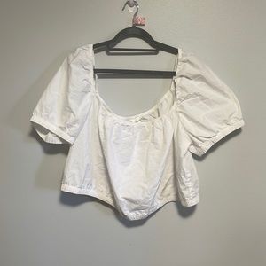 H&M peasant crop top